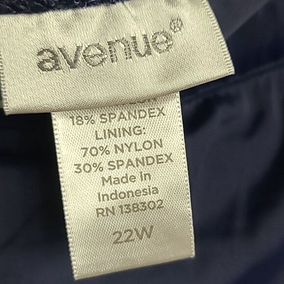 AVENUE Plus Size Basic Swim Skirt Navy Blue Modest Swimsuit Bottom 22W High rise - Picture 4 of 7